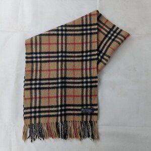 Authentic Burberry Cashmere Nova Check Beige Scarf Unisex Must Have